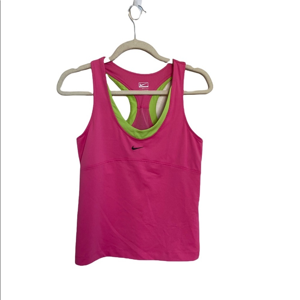 Nike Pink Lime Green tank top